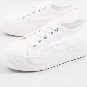 Steve Madden Emmi White Platform Sneakers 8.5